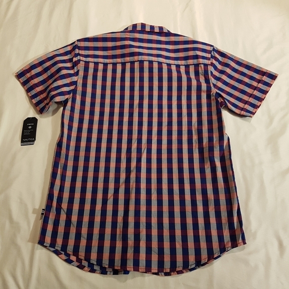 Nautica boys size 14/16 checkered shirt stretch button down NEW - Picture 2 of 7